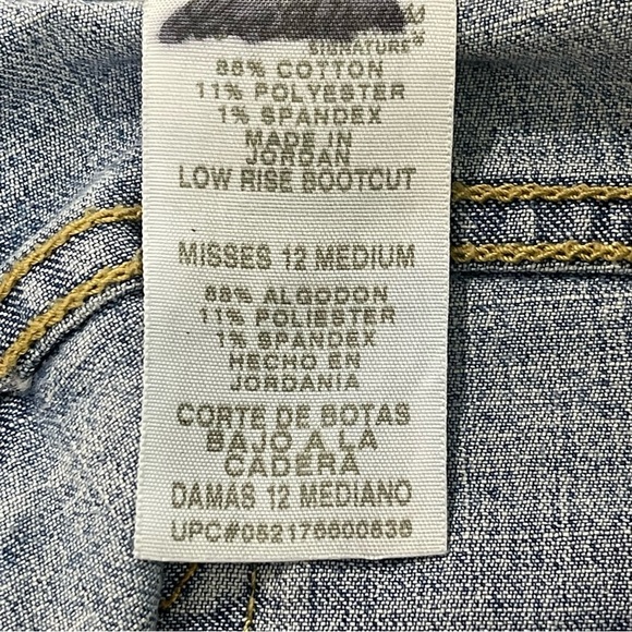 Levi Strauss Signature Low Rise Bootcut Jean 12M - Picture 4 of 7